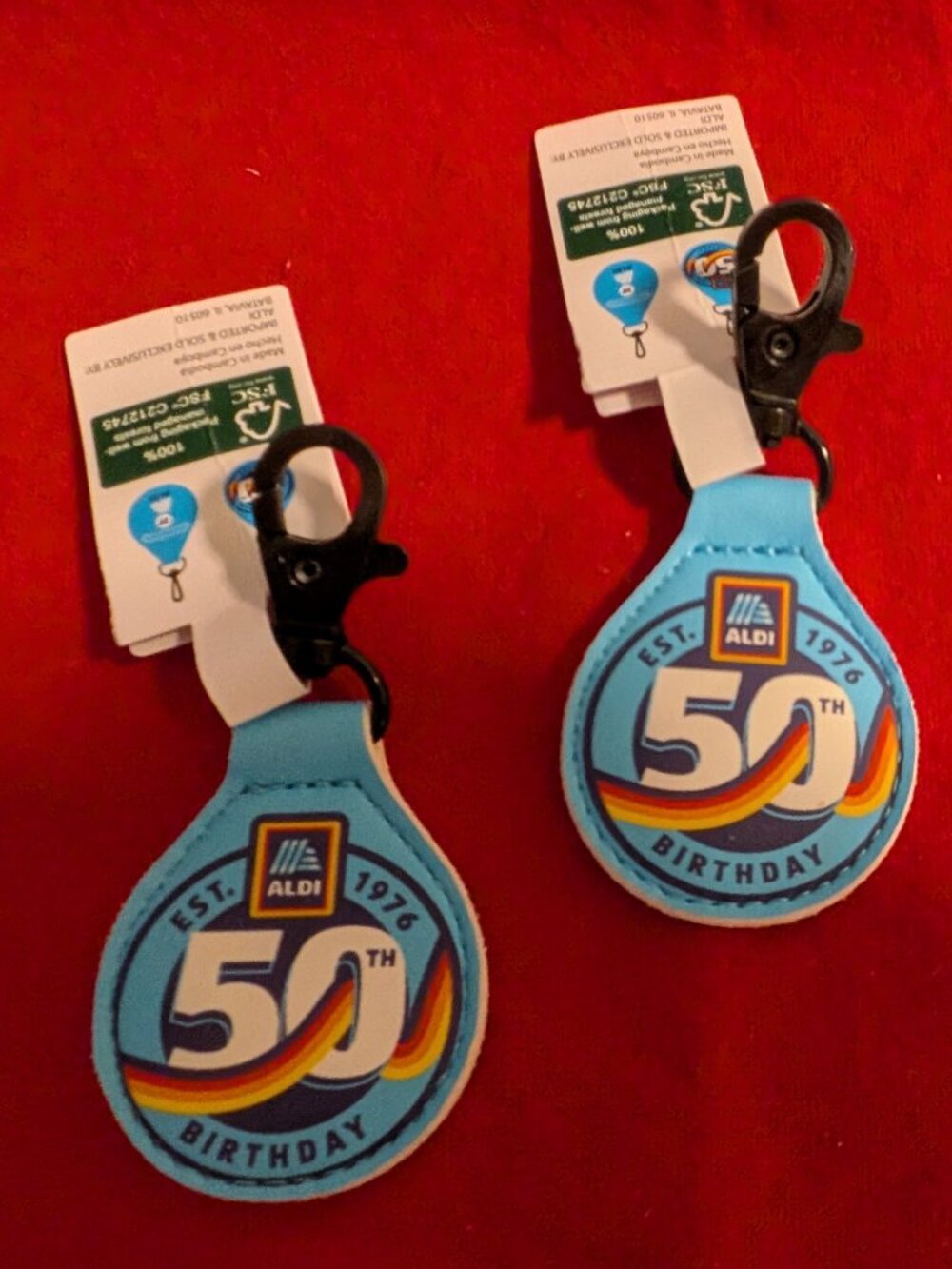 Set of 3, Aldi 50th Anniversary quarter coin holder New